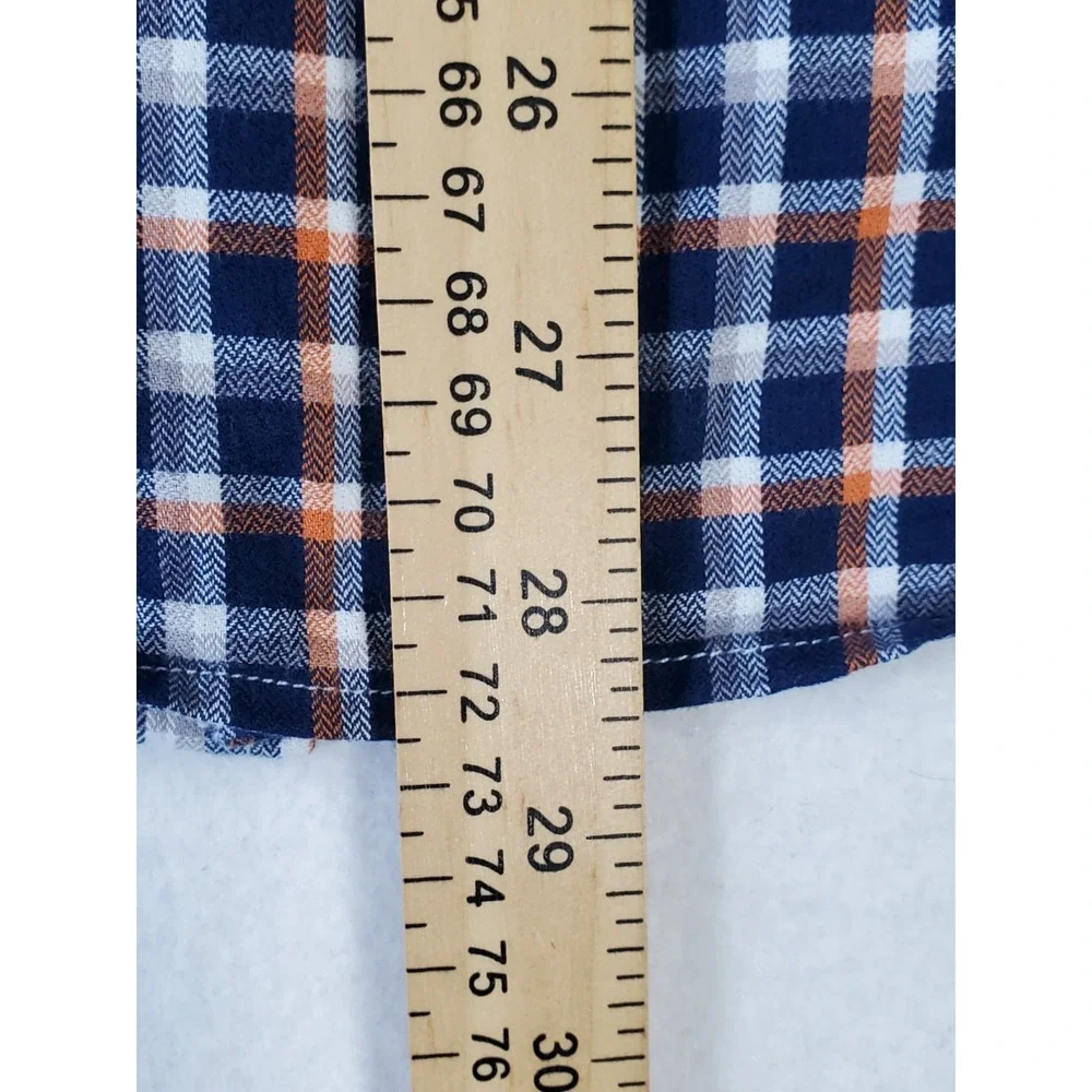 Banana Republic‎ Luxe Flannel Slim Fit Plaid Button Down Shirt Men's Large